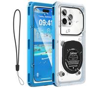 Custodia impermeabile 6,9 pollici, IPX8, custodia subacquea, per nuoto e snorkeling, universale, compatibile con iPhone 16/15/14/13/12 Pro Max, Samsung S25/S24/S23 Ultra, Xiaomi, Google (blu)