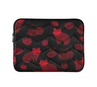 Custodia impermeabile con cerniera 38,1 cm + Nordic Fox Raspberry Black | 15 pollici+borsa caso con cerniera per computer estuche para L