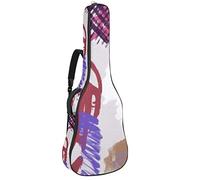 Custodia impermeabile con cerniera morbida per chitarra, basso acustico e classico folk chitarra elettrica borsa di riflessione architettonica