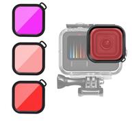 Custodia impermeabile, filtro impermeabile in ABS e acrilico, compatibile con custodia nera originale, per correzione del colore, effetto macro, supporto per video subacquei