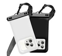 Custodia impermeabile galleggiante per telefono 2 pax per iPhone 16 Pro Max/15/14/13/12, IP68 Borsa da viaggio per cellulare da spiaggia, nave da crociera, borse essenziali con cordino a tracolla