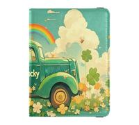 Custodia impermeabile in pelle PU per passaporto, custodia protettiva per vaccino, per donne e uomini, famiglia, carino, passaporto, viaggi, essenziale per il camion di San Patrizio, Camion di San