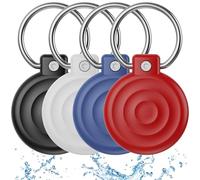 Custodia impermeabile IPX8 per AirTag, confezione da 4 pezzi, con portachiavi, custodia ultra resistente per Apple AirTag (1a e 2a generazione), custodia protettiva anti-smarrimento per chiavi