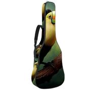Custodia impermeabile per chitarra acustica da 40/41/42 pollici, con scomparto per accessori, custodia protettiva con tasche multiple, bellissimo tucano, Multicolore, 42.9x16.9x4.7 in, Borsa per
