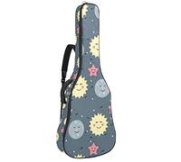 Custodia impermeabile per chitarra con chiusura lampo morbida per basso chitarra acustica e classica folk chitarra elettrica Sun Moon e Star Pattern