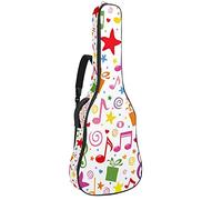 Custodia impermeabile per chitarra con chiusura lampo morbida per basso chitarra acustica e classica folk chitarra elettrica modello note di musica colorato
