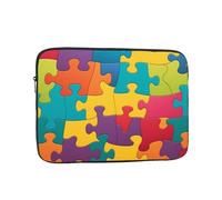 Custodia impermeabile per computer portatile da 13", compatibile con MacBook Chromebook da 12-13", motivo puzzle colorato