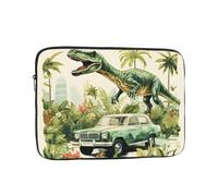 Custodia impermeabile per computer portatile da 15 pollici, compatibile con MacBook Chromebook da 14-15 pollici, Jungle Velociraptor Retro Car