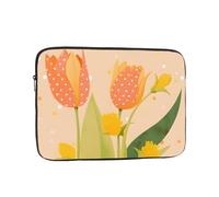 Custodia impermeabile per computer portatile da 17 pollici, compatibile con MacBook Chromebook da 15,6", 16", 17", rosa, tulipano