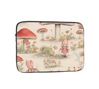 Custodia impermeabile per computer portatile da 17 pollici, compatibile con MacBook Chromebook da 15,6", 16", 17", "Little Girl Mushroom World"
