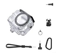 Custodia impermeabile per DJI Action 6 60m PC impermeabile | Profondità 60 m, policarbonato resistente agli urti, lente in vetro temperato AR, include manico galleggiante e cinturino da