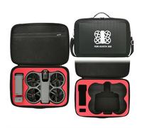 Custodia impermeabile per DJI Avata 360 Fly More Combo, borsa portatile con interno rosso, scatola da viaggio antiurto per controller RC 2, hub di ricarica e batterie, Nero , 1 pcs