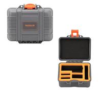 Custodia impermeabile per DJI Osmo Action 5 Pro/4/3, mini organizer di sicurezza per action camera DJI con 2 batterie, cavo di ricarica rapida e accessori, Grigio, Unisex
