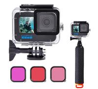 Custodia impermeabile per GoPro Hero 9/10/11/12, impugnatura galleggiante subacquea, compatibile con GoPro 9/10/11/12