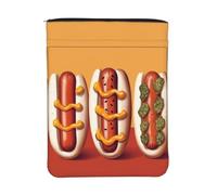 Custodia impermeabile per libri con cerniera e tasca frontale | 11.8x9 Pollice Del Sacchetto Del Libro Del Sacchetto Del Sacchetto Del Sacchetto Regalo Lavabile Tre Hot Dogs Del Fumetto Per