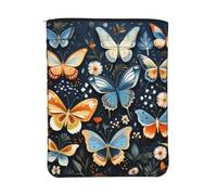 Custodia impermeabile per libri con cerniera e tasca frontale | 11.8x9 Pollice Libro Del Sacchetto Del Sacchetto di Protezione Molte Farfalle Colorate Lavabile Sacchetto Regalo Per Le Donne