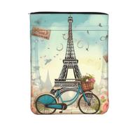 Custodia impermeabile per libri con cerniera e tasca frontale | 11.8x9 Pollice Libro Del Sacchetto Del Sacchetto Del Sacchetto Della Torre Eiffel Della Bicicletta Lavabile Regalo Per Le
