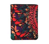 Custodia impermeabile per libri con cerniera e tasca frontale | 11.8x9 Pollice Libro Del Sacchetto di Protezione Colorato Astratto Fiori Rossi Sacchetto Regalo Lavabile Per Le Donne Ragazza
