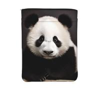 Custodia impermeabile per libri con cerniera e tasca frontale | 30x9 pollice Libro Del Sacchetto Della Protezione Carino Bianco E Nero Panda Sacchetto Regalo Lavabile Per Le Donne Ragazza