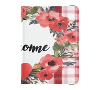Custodia impermeabile per passaporto in pelle PU, custodia per passaporto, per donne e ragazze, carino, libro per passaporto, viaggi, accessori essenziali per San Valentino, fiori, cuore, benvenuto,