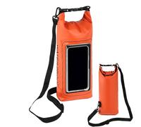 Custodia impermeabile per telefono, borsa impermeabile 2 in 1, custodia impermeabile per telefono da 2 l, per kayak, da viaggio, spiaggia, nave da crociera, accessori per esterni, Arancione, Refer to