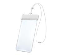 Custodia impermeabile per telefono - Borsa impermeabile per smartphone - Borsa antipolvere di grande capacità con touch screen per kayak rafting in piscina crociera, bianco, Se référer à la