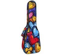 Custodia impermeabile per ukulele, resistente, 58,4 cm, con custodia e manico, composizione floreale colorata, Multicolore 09, 25.9x9x3.1in/66x23x8cm, Organizer per borse