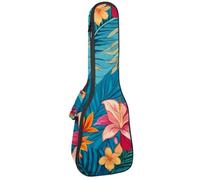 Custodia impermeabile per ukulele, resistente, 58,4 cm, con custodia e manico, composizione floreale colorata, Multicolore 02, 25.9x9x3.1in/66x23x8cm, Organizer per borse
