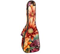 Custodia impermeabile per ukulele, resistente, 58,4 cm, con custodia e manico, composizione floreale colorata, Multicolore 04, 25.9x9x3.1in/66x23x8cm, Organizer per borse