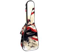 Custodia impermeabile per ukulele, resistente, 58,4 cm, con custodia e manico, motivo auto da corsa con bandiera a scacchi retrò, Multicolore 01, 25.9x9x3.1in/66x23x8cm, Organizer per borse