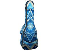 Custodia impermeabile per ukulele, resistente, 58,4 cm, custodia per ukulele con contenitore e manico, lettera J ad acquerello con motivo a foglie, Multicolore 09, 25.9x9x3.1in/66x23x8cm, Organizer