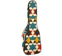 Custodia impermeabile per ukulele, resistente, 58,4 cm, custodia per ukulele con contenitore e manico, lettera J ad acquerello con motivo a foglie, Multicolore 07, 25.9x9x3.1in/66x23x8cm, Organizer