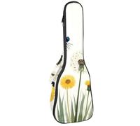 Custodia impermeabile per ukulele, resistente, 58,4 cm, custodia per ukulele con contenitore e manico, motivo floreale, foglie e rami, sfondo verde salvia, Multicolore 04, 25.9x9x3.1in/66x23x8cm
