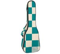 Custodia impermeabile per ukulele, resistente, 58,4 cm, custodia per ukulele con custodia e manico, foglie di ginkgo biloba vintage verde salvia naturale, Multicolore 07, 25.9x9x3.1in/66x23x8cm