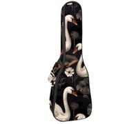 Custodia impermeabile per ukulele, resistente 58,4 cm, custodia per ukulele con custodia e manico, motivo cigni, Multicolore 01, 25.9x9x3.1in/66x23x8cm, Organizer per borse