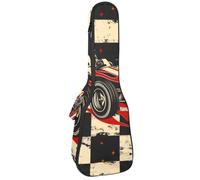 Custodia impermeabile per ukulele, resistente, 58,4 cm, custodia per ukulele con custodia e manico, simboli retrò dei pianeti, Multicolore 02, 25.9x9x3.1in/66x23x8cm, Organizer per borse