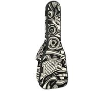 Custodia impermeabile per ukulele, resistente, 58,4 cm, custodia per ukulele con custodia e manico, simboli retrò dei pianeti, Multicolore 08, 25.9x9x3.1in/66x23x8cm, Organizer per borse