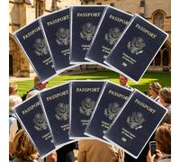 Custodia impermeabile trasparente per passaporto, in plastica, per passaporto, carta d'identità, custodia da viaggio, 10 x trasparente, Waterproof Plastic Passport Protector X 10