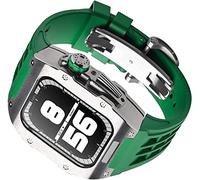 Custodia in acciaio inossidabile kit mod a banda fluoroelastomer , per SE 8 7 45 mm 44 mm, accessori per orologi in gomma in telaio in metallo , per 6 5 4 parti di sostituzione dell'orologio SE