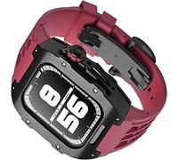 Custodia in acciaio inossidabile kit mod a banda fluoroelastomer , per SE 8 7 45 mm 44 mm, accessori per orologi in gomma in telaio in metallo , per 6 5 4 parti di sostituzione dell'orologio SE