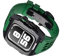 Custodia in acciaio inossidabile kit mod a banda fluoroelastomer , per SE 8 7 45 mm 44 mm, accessori per orologi in gomma in telaio in metallo , per 6 5 4 parti di sostituzione dell'orologio SE