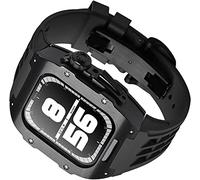 Custodia in acciaio inossidabile kit mod a banda fluoroelastomer , per SE 8 7 45 mm 44 mm, accessori per orologi in gomma in telaio in metallo , per 6 5 4 parti di sostituzione dell'orologio SE