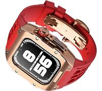 Custodia in acciaio inossidabile kit mod a banda fluoroelastomer , per SE 8 7 45 mm 44 mm, accessori per orologi in gomma in telaio in metallo , per 6 5 4 parti di sostituzione dell'orologio SE
