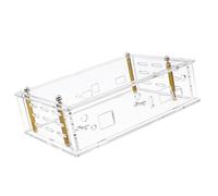 Custodia in acrilico che garantisce un posizionamento sicuro e accessibilità per il caso di progetto educativo OpenWrtOne