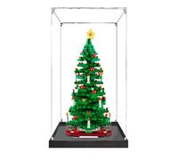 Custodia in acrilico per action figure per albero di Natale Lego 40573, antipolvere infrangibile per collezionisti, scatola di visualizzazione antipolvere per oggetti da collezione (vetrina) (2 mm)
