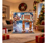 Custodia in acrilico per Lego 4080 Gingerbread House Christmas Winter Series at-at Walker, scatola antipolvere, scatola trasparente, compatibile con 40806 (Box Only) (Background)
