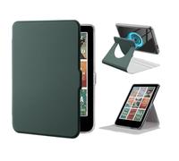Custodia in acrilico rotante compatibile con Kobo Libra Color 7" 2024 | Supporto girevole a 360°, design magnetico staccabile, accensione/spegnimento automatico(Dark Green)