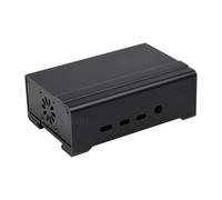 Custodia in alluminio con guida DIN compatibile con Raspberry Pi 4 Viene fornita con ventola di raffreddamento e dissipatori di calore