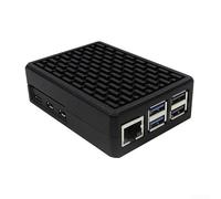 Custodia in alluminio con raffreddamento passivo per Raspberry Pi 5, guscio armatura silenziosa con pilastri di dissipazione del calore, robusta copertura di protezione in metallo, design di