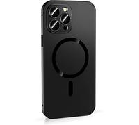 Custodia in alluminio con ricarica magnetica opaca per iPhone 14 13 Plus Pro Max, supporta la ricarica wireless, custodia per telefono con l'origine dei 36 magneti integrati (nero, per iPhone 13 Pro